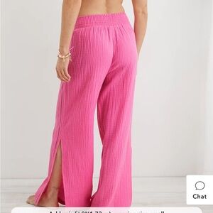 Aerie Pool to Party gauze pants black L